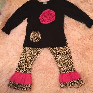 Leopard Print & Fuchsia Matching Set